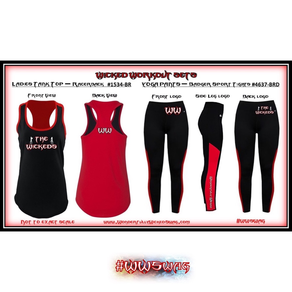 Tank Top Racerback Style - Black/Red - Picture 5 of 7